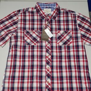 Weatherproof Vintage Garnet Plaid Button Shirt